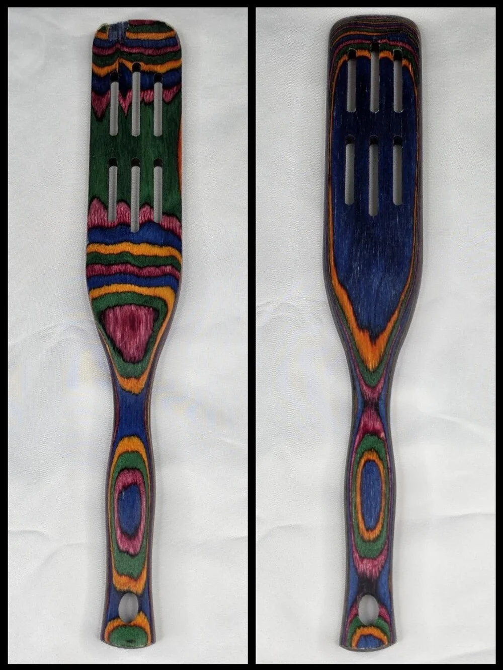 Island Bamboo Rainbow Pakkawood Utensil Set (3pc)